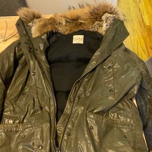 SAM incredible down and fur coat!!